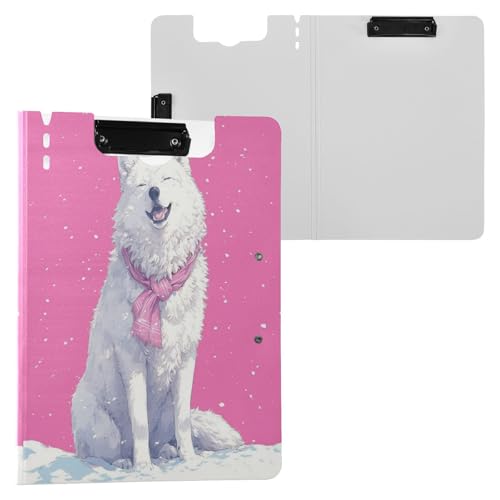 Klemmbrett Excited Wolfs Pink A4 Klemmbrett mit Binder Doppelclips Stifthalter Schule Klemmbrett mit Deckel von Yuiboo