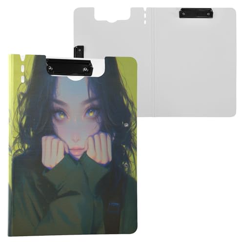 Klemmbrett Faltbare niedliche Frau A4 Klemmbrett Binderfolio Doppelte Metallclips Stifthalter Büro Klemmbrett mit Abdeckung Klemmbrett Faltbare niedliche Frau A4 Klemmbrett Binderfolio Doppelte Metallclips Stifthalter Büro Klemmbrett mit Abdeckung von Yuiboo