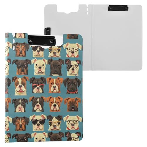 Klemmbrett Faltbares Hundegesicht Blau A4 Klemmbrett Padfolio Horizontal und Vertikal Doppelclips Büro Klemmbrett mit Abdeckung Klemmbrett Faltbares Hundegesicht Blau A4 Klemmbrett Padfolio Horizontal und Vertikal Doppelclips Büro Klemmbrett mit Abdeckung von Yuiboo