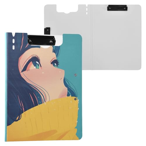 Klemmbrett Faltbares Klemmbrett für Teenager-Mädchen, A4-Klemmbrett mit Padfolio, Doppel-Clips, Stifthalter, Still-Clipboard mit Abdeckung Klemmbrett Faltbares Klemmbrett für Teenager-Mädchen, A4-Klemmbrett mit Padfolio, Doppel-Clips, Stifthalter, Still-Clipboard mit Abdeckung von Yuiboo