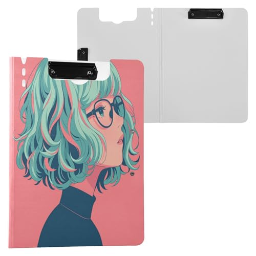 Klemmbrett Kunst Mädchen Hellrosa A4 Klemmbrett Folio Binder Zwei Metallclips Stifthalter Still-Clipboard mit Abdeckung Klemmbrett Kunst Mädchen Hellrosa A4 Klemmbrett Folio Binder Zwei Metallclips Stifthalter Still-Clipboard mit Abdeckung von Yuiboo