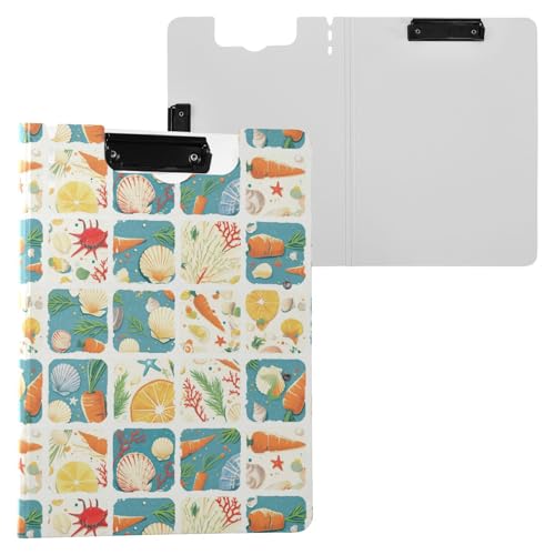 Klemmbrett-Mappe, lustige Karotten-Meeresfrüchte, kariert, A4-Klemmbrett, Binderfolio, zwei Metall-Clips, Stifthalter, Still-Clipboard mit Abdeckung Klemmbrett-Mappe, lustige Karotten-Meeresfrüchte, kariert, A4-Klemmbrett, Binderfolio, zwei Metall-Clips, Stifthalter, Still-Clipboard mit Abdeckung von Yuiboo