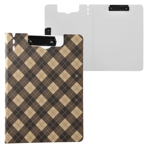 Klemmbrett dunkles Khaki Büffelkaro A4 Klemmbrett Folio horizontal und vertikal Doppelclips Schule Klemmbrett mit Abdeckung Klemmbrett dunkles Khaki Büffelkaro A4 Klemmbrett Folio horizontal und vertikal Doppelclips Schule Klemmbrett mit Abdeckung von Yuiboo