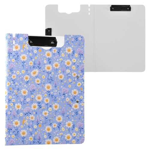 Klemmbrett mit Aufbewahrung, kleine Sonnenblumen, Lila, A4, Clipfolio, Doppelklammern, Stifthalter, Büro-Klemmbrett mit festem Einband Klemmbrett mit Aufbewahrung, kleine Sonnenblumen, Lila, A4, Clipfolio, Doppelklammern, Stifthalter, Büro-Klemmbrett mit festem Einband von Yuiboo