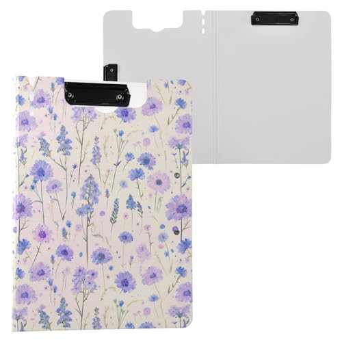 Klemmbrett mit Farbverlauf, violette Blumen, A4, Klemmbrett, Folio-Doppelklammern, Stifthalter, Schule, Klemmbrett mit festem Einband Klemmbrett mit Farbverlauf, violette Blumen, A4, Klemmbrett, Folio-Doppelklammern, Stifthalter, Schule, Klemmbrett mit festem Einband von Yuiboo