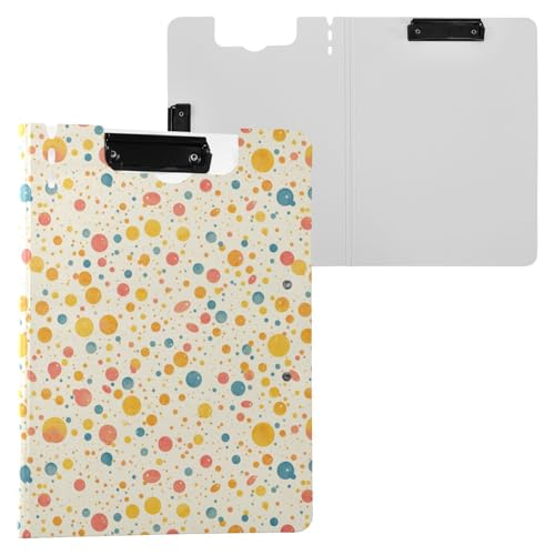 Klemmbrett mit Mappe, Aquarellfarben, gepunktet, A4, Klemmbrett, Padfolio, doppelte Metall-Clips, Stifthalter, Still-Clipboard mit Abdeckung Klemmbrett mit Mappe, Aquarellfarben, gepunktet, A4, Klemmbrett, Padfolio, doppelte Metall-Clips, Stifthalter, Still-Clipboard mit Abdeckung von Yuiboo