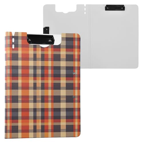 Klemmbrett mit Mappe, bunt, kariert, A4, Clipfolio, doppelte Metallklammern, Stifthalter, Büroklemmbrett mit Abdeckung Klemmbrett mit Mappe, bunt, kariert, A4, Clipfolio, doppelte Metallklammern, Stifthalter, Büroklemmbrett mit Abdeckung von Yuiboo