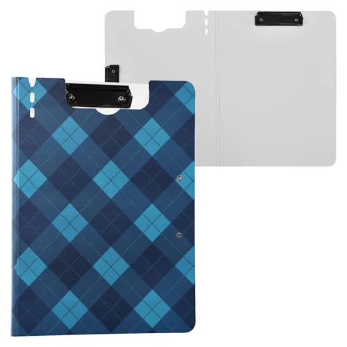 Klemmbrett mit Mappe, dunkelblau, Schachbretter, A4, Klemmbrett, Padfolio, doppelte Metallklammern, Stifthalter, Still-Clipboard mit festem Einband Klemmbrett mit Mappe, dunkelblau, Schachbretter, A4, Klemmbrett, Padfolio, doppelte Metallklammern, Stifthalter, Still-Clipboard mit festem Einband von Yuiboo
