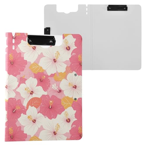 Klemmbrett mit Mappe, rosa Blumen, A4, Klemmbrett, Binderfolio, zwei Metallklammern, Stifthalter, Still-Clipboard mit festem Einband Klemmbrett mit Mappe, rosa Blumen, A4, Klemmbrett, Binderfolio, zwei Metallklammern, Stifthalter, Still-Clipboard mit festem Einband von Yuiboo
