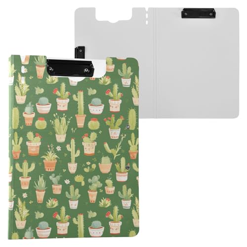 Klemmbrett mit Mappe, sprießende Kakteen, Frühlingsgrün, A4-Klemmbrett mit Padfolio, horizontale und vertikale Doppelclips, Still-Clipboard mit Abdeckung Klemmbrett mit Mappe, sprießende Kakteen, Frühlingsgrün, A4-Klemmbrett mit Padfolio, horizontale und vertikale Doppelclips, Still-Clipboard mit Abdeckung von Yuiboo