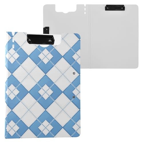 Klemmbrett mit Mappe, tiefblau, Schachbrett, A4, Klemmbrett, Ordner, doppelte Metallklammern, Stifthalter, Stillklemmbrett mit Abdeckung Klemmbrett mit Mappe, tiefblau, Schachbrett, A4, Klemmbrett, Ordner, doppelte Metallklammern, Stifthalter, Stillklemmbrett mit Abdeckung von Yuiboo