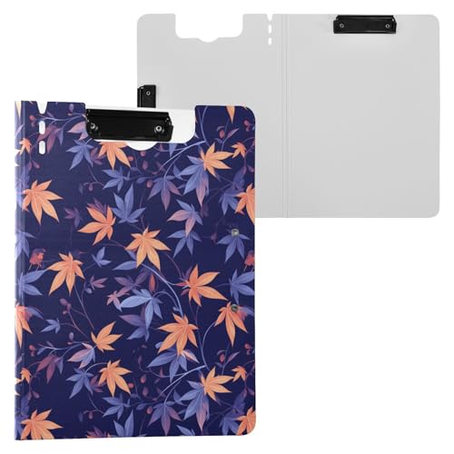 Klemmbrett mit Mappe, tiefblaue, gelbe Blätter, A4-Klemmbrett mit Padfolio, doppelte Metallklammern, Stifthalter, Büro-Klemmbrett mit Abdeckung Klemmbrett mit Mappe, tiefblaue, gelbe Blätter, A4-Klemmbrett mit Padfolio, doppelte Metallklammern, Stifthalter, Büro-Klemmbrett mit Abdeckung von Yuiboo