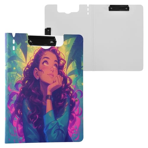 Klemmbrett mit Ordner Elegante Frau A4 Klemmbrett Binder Doppelte Metallclips Stifthalter Büro Klemmbrett mit Abdeckung Klemmbrett mit Ordner Elegante Frau A4 Klemmbrett Binder Doppelte Metallclips Stifthalter Büro Klemmbrett mit Abdeckung von Yuiboo