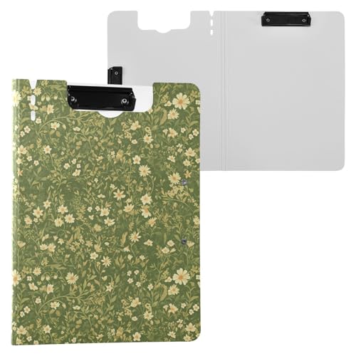 Klemmbrett mit Ordner Grüne Blätter Blumen A4 Klemmbrett Binderfolio Horizontal und Vertikal Doppelclips Schule Klemmbrett mit Hardcover Klemmbrett mit Ordner Grüne Blätter Blumen A4 Klemmbrett Binderfolio Horizontal und Vertikal Doppelclips Schule Klemmbrett mit Hardcover von Yuiboo