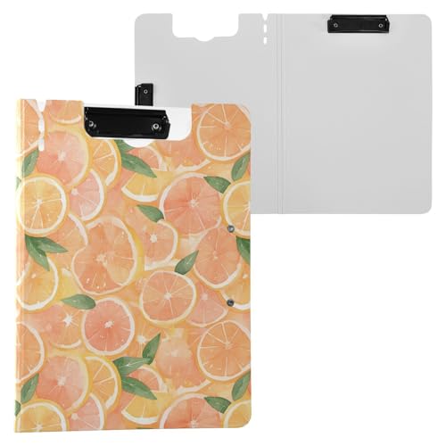 Klemmbrett mit Ordner Kunst Grapefruit A4 Klemmbrett Padfolio Zwei Metallclips Stifthalter Still-Clipboard mit festem Einband Klemmbrett mit Ordner Kunst Grapefruit A4 Klemmbrett Padfolio Zwei Metallclips Stifthalter Still-Clipboard mit festem Einband von Yuiboo