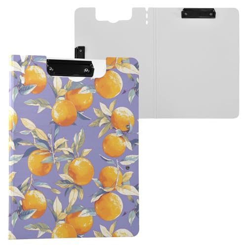 Klemmbrett mit Ordner Orangen Lila A4 Clipfolio Horizontal und Vertikal Doppelclips Stillklemmbrett mit Hardcover Klemmbrett mit Ordner Orangen Lila A4 Clipfolio Horizontal und Vertikal Doppelclips Stillklemmbrett mit Hardcover von Yuiboo