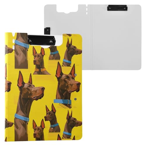 Klemmbrettmappe Braun Hunde Gelb A4 Klemmbrett Padfolio Horizontal und Vertikal Doppelclips Schule Klemmbrett mit Abdeckung Klemmbrettmappe Braun Hunde Gelb A4 Klemmbrett Padfolio Horizontal und Vertikal Doppelclips Schule Klemmbrett mit Abdeckung von Yuiboo