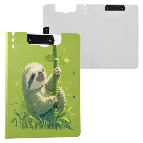 Klemmbrettmappe Grün Faultier A4 Klemmbrett Binder Horizontal und Vertikal Doppelclips Büro Klemmbrett mit Abdeckung Klemmbrettmappe Grün Faultier A4 Klemmbrett Binder Horizontal und Vertikal Doppelclips Büro Klemmbrett mit Abdeckung von Yuiboo
