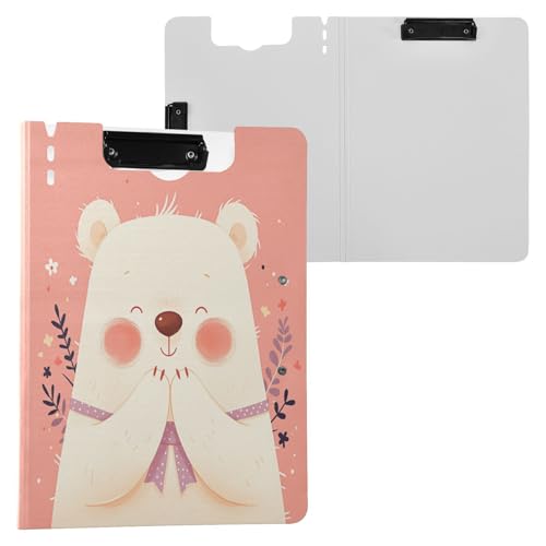 Klemmbrettmappe Kleiner weißer Bär A4 Klemmbrett Padfolio Zwei Metallclips Stifthalter Schule Klemmbrett mit Abdeckung Klemmbrettmappe Kleiner weißer Bär A4 Klemmbrett Padfolio Zwei Metallclips Stifthalter Schule Klemmbrett mit Abdeckung von Yuiboo