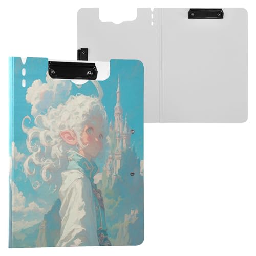 Klemmbrettmappe mit Aufbewahrung, Blau und Weiß, A4, Klemmbrett, Folio-Ordner, Doppel-Clips, Stifthalter, Büro-Klemmbrett mit Abdeckung Klemmbrettmappe mit Aufbewahrung, Blau und Weiß, A4, Klemmbrett, Folio-Ordner, Doppel-Clips, Stifthalter, Büro-Klemmbrett mit Abdeckung von Yuiboo