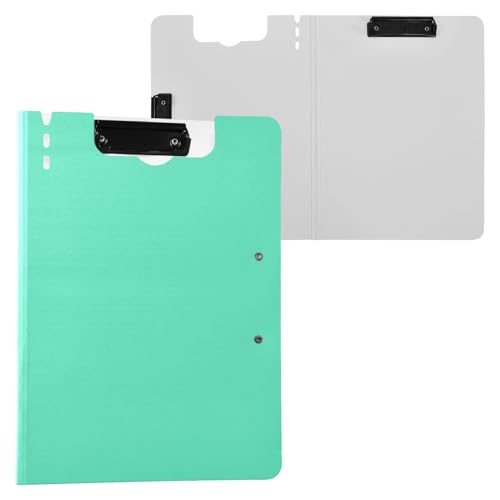 Klemmbrettmappe mit Aufbewahrung, Minzgrün, einfarbig, einfarbig, A4, Klemmbrett, Folio, horizontale und vertikale Doppel-Clips, Still-Clipboard mit Abdeckung Klemmbrettmappe mit Aufbewahrung, Minzgrün, einfarbig, einfarbig, A4, Klemmbrett, Folio, horizontale und vertikale Doppel-Clips, Still-Clipboard mit Abdeckung von Yuiboo