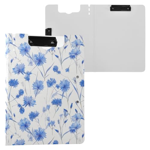 Klemmbrettmappe mit Aufbewahrung, verträumte hellblaue Kornblumen, A4-Klemmbrett mit Ordner, horizontale und vertikale Doppelklammern, Still-Clipboard mit Abdeckung Klemmbrettmappe mit Aufbewahrung, verträumte hellblaue Kornblumen, A4-Klemmbrett mit Ordner, horizontale und vertikale Doppelklammern, Still-Clipboard mit Abdeckung von Yuiboo