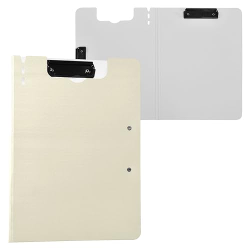 Klemmbrettmappe mit Aufbewahrung Beige A4 Klemmbrett Binder Horizontal und Vertikal Doppelclips Büro Klemmbrett mit Hardcover Klemmbrettmappe mit Aufbewahrung Beige A4 Klemmbrett Binder Horizontal und Vertikal Doppelclips Büro Klemmbrett mit Hardcover von Yuiboo