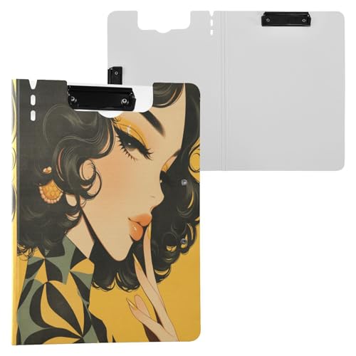 Ordner Klemmbrett mit Aufbewahrung Latina Frauen Gelb A4 Klemmbrett Folio Binder Doppelte Metallclips Stifthalter Schule Klemmbrett mit Abdeckung Ordner Klemmbrett mit Aufbewahrung Latina Frauen Gelb A4 Klemmbrett Folio Binder Doppelte Metallclips Stifthalter Schule Klemmbrett mit Abdeckung von Yuiboo