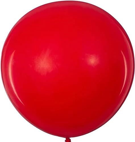6 Stück 36 Zoll Rot Riesenluftballon Extra Große Luftballons Xxl 90cm Große Luftballons Rot Riesen Ballons Runde Ballons Große Ballons Für Geburtstage Festivals Hochzeit Event Dekorationen von Yukiyi