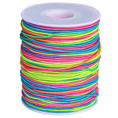 Gummiband für Armbänder Elastisches Band Gummibänder Nylonschnur Gummi Band Schmuckherstellung Elastische Schnur Hutgummi Schmuckfaden Perlenband Elastisch Gummis für Schmuck DIY Handwerk (Bunte) von Yuknees