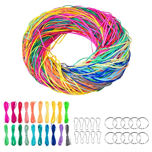 Scoubidou Bänder Set 20 Farben Scoobidoobänder Scooby DOO Bänder Flechtschnüre mit Karabinerhaken Schlüsselanhänger Freundschaftsarmband Plastikschnüre für Armbänder Scoubidou Bänder Set 20 Farben Scoobidoobänder Scooby DOO Bänder Flechtschnüre mit Karabinerhaken Schlüsselanhänger Freundschaftsarmband Plastikschnüre für Armbänder von Yuknees