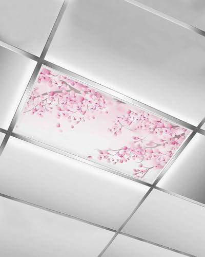 Yukro 1 Packung fluoreszierende Lichtabdeckungen für Decke, rosa Kirschblüten, Blumenmuster, Klassenzimmer, Lichtabdeckungen, Lichtfilter, Büro, Schule, Zuhause, 1,2 x 6,1 m Yukro 1 Packung fluoreszierende Lichtabdeckungen für Decke, rosa Kirschblüten, Blumenmuster, Klassenzimmer, Lichtabdeckungen, Lichtfilter, Büro, Schule, Zuhause, 1,2 x 6,1 m von Yukro