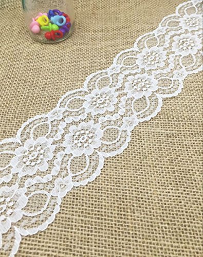 Yulakes 10 Yards Spitzenband Vintage Spitzenbordüre Spitzenborte Weiß 8cm Breit für DIY Handwerk Hochzeit Weihnachten Party Deko Yulakes 10 Yards Spitzenband Vintage Spitzenbordüre Spitzenborte Weiß 8cm Breit für DIY Handwerk Hochzeit Weihnachten Party Deko von Yulakes