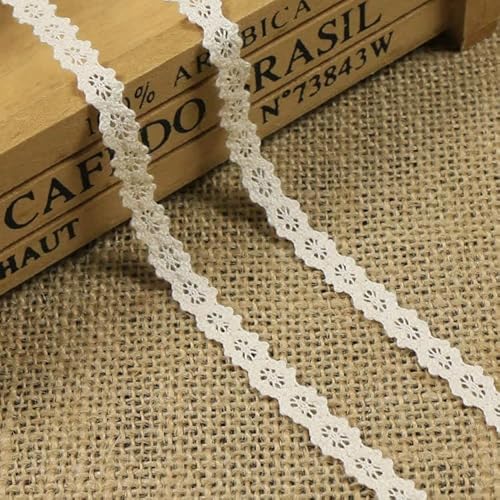 Yulakes 10 Yards Vintage Spitzenband Weiss Spitzenborte Häkel-Borte Spitze Nähen Karten Tagebuch Scrapbooking Geschenkbox Deko-Y01021 von Yulakes
