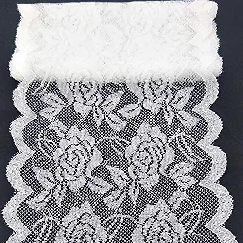 Yulakes 10 Yards Vintage Weinlese Spitze Rollen Spitzenborte Spitzenband Zierband Spitze Blume Borte ，Tischläufer SpitzeSpitze-Bogen Hochzeit Festival Tischdekoration Spitze Rolle 15cm Breite (Weiß) von Yulakes