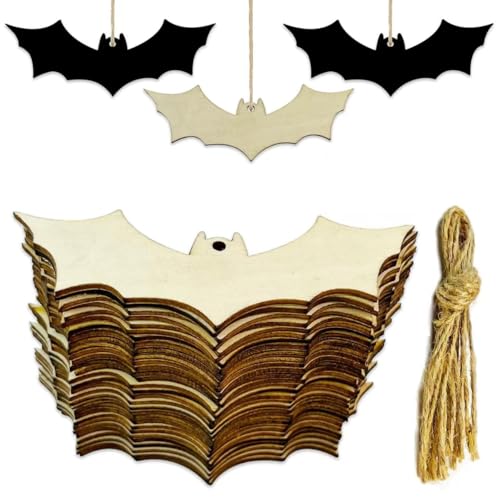 Yulakes 10pcs Holz Flederm Halloween unlackierte Holzfledermaus Handwerk hängende Ornamente DIY Fledermaus Handwerk Geschenkanhänger für Zuhause Party Dekoration Yulakes 10pcs Holz Flederm Halloween unlackierte Holzfledermaus Handwerk hängende Ornamente DIY Fledermaus Handwerk Geschenkanhänger für Zuhause Party Dekoration von Yulakes