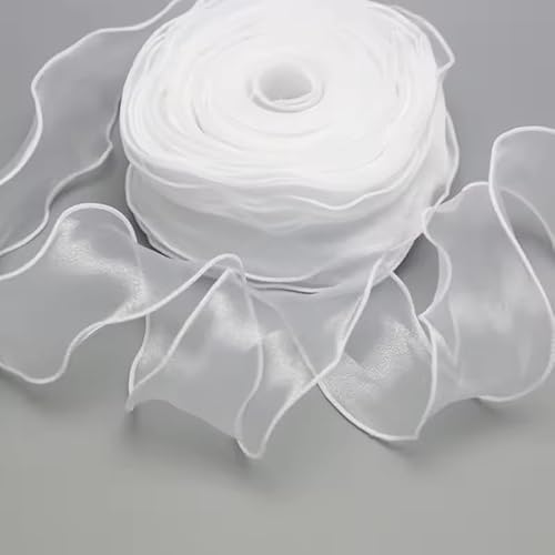 Yulakes 2 Rollen Organzaband Weiss, 9m X 60mm Organza Bänder, Schimmernd Schleifenband Breit, Transparent Geschenkband Weiß für Hochzeiten, Weihnachten, Thanksgiving, Geschenkverpackungen Yulakes 2 Rollen Organzaband Weiss, 9m X 60mm Organza Bänder, Schimmernd Schleifenband Breit, Transparent Geschenkband Weiß für Hochzeiten, Weihnachten, Thanksgiving, Geschenkverpackungen von Yulakes