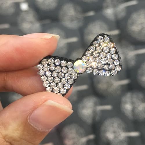 Yulakes 20Pcs Blume Strass Eisen auf Patches Herz AppliquesIron Iron On Glitter Bling Strass Appliques Patches für Kleidung Schuhe Taschen Hüte Reparatur Dekoration und DIY Haarnadel von Yulakes