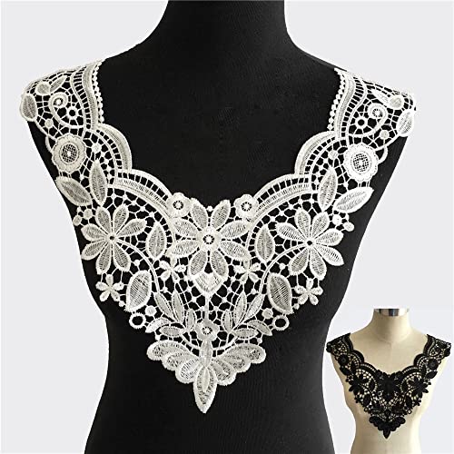 Yulakes 2PCS Stickerei Ausschnitt Spitze Kragen Spitzenkragen Einsatzkragen Kragen Verzieren Spitze Applique Patch Lace Trim für Kleid DIY Handarbeit Weiß Yulakes 2PCS Stickerei Ausschnitt Spitze Kragen Spitzenkragen Einsatzkragen Kragen Verzieren Spitze Applique Patch Lace Trim für Kleid DIY Handarbeit Weiß von Yulakes