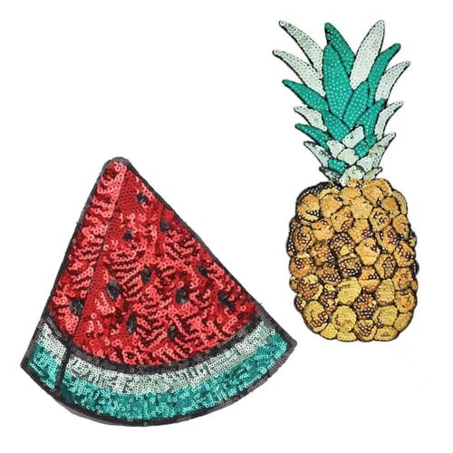 Yulakes 2pcs Aufnäher Wassermelone Ananas bestickte Pailletten patches Annähen Aufbügeln Patch Sticker Applikation Tasche Kleidung Applique Kleid Pflanze Hut Jeans Nähen DIY Dekoration Yulakes 2pcs Aufnäher Wassermelone Ananas bestickte Pailletten patches Annähen Aufbügeln Patch Sticker Applikation Tasche Kleidung Applique Kleid Pflanze Hut Jeans Nähen DIY Dekoration von Yulakes