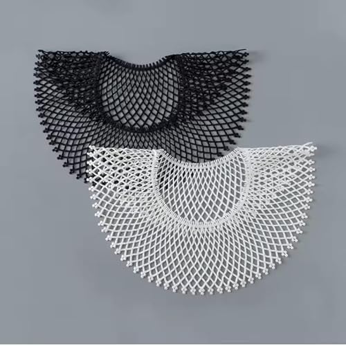 Yulakes 2pcs Spitze Kragen Applikation,3D Stickerei Spitze Applikation Blumen Spitze Patch Spitzemotiv Applique Patches Einsatzkragen Lace Trim für Kleid DIY Ausschnitt Brautkleid Kleidung von Yulakes