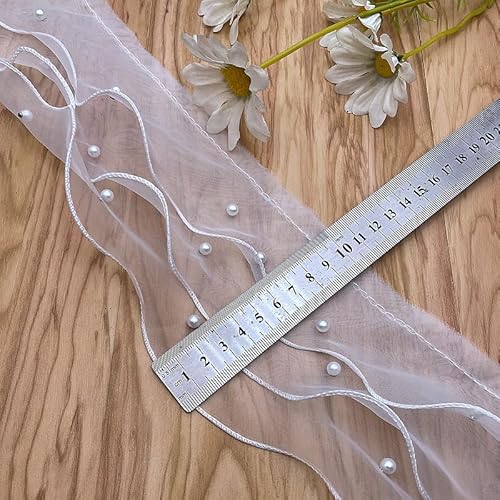 Yulakes 3 Yards Weiss Spitzenband Mit Perlen RüSchen Spitzenbesatz Perlen-Band Spitze Borte Perlenbesatz für Nähen Kleidung Kragen Kleid Hochzeitskleid 12cm Yulakes 3 Yards Weiss Spitzenband Mit Perlen RüSchen Spitzenbesatz Perlen-Band Spitze Borte Perlenbesatz für Nähen Kleidung Kragen Kleid Hochzeitskleid 12cm von Yulakes