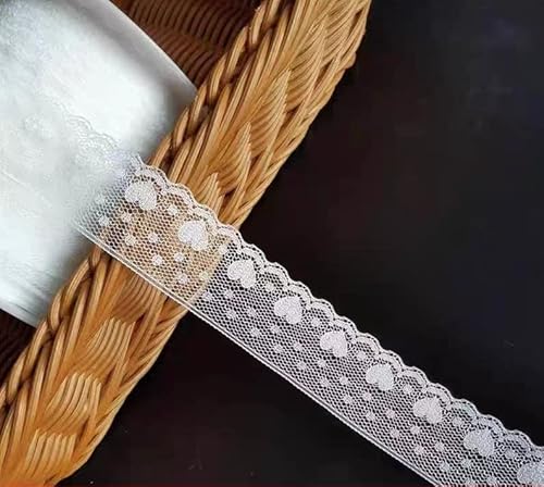 Yulakes 30 Yards Spitzenbordüre spitzenband Spitzenborte Zierband Borte Bordüre Weiß für Hochzeit Tischdeko Basteln Geschenkband 3cm von Yulakes