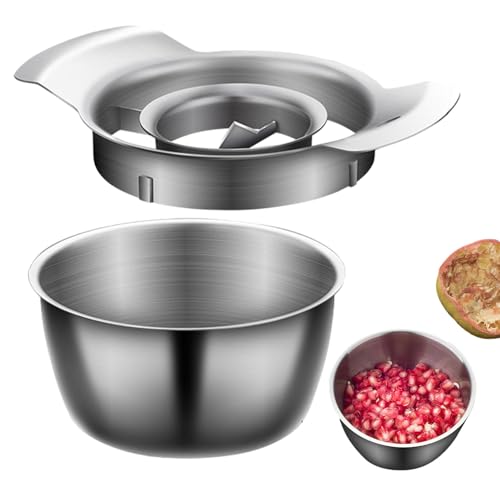 Granatapfelschäler,Granatapfel-Schälwerkzeug, Granatapfel Schüssel & Entkerner Aus Edelstahl Für Granatapfel, Mit Schüssel Und Holzhammer, Einfach Zu Entfernendes Küchengerät Für Zu Hause Granatapfelschäler,Granatapfel-Schälwerkzeug, Granatapfel Schüssel & Entkerner Aus Edelstahl Für Granatapfel, Mit Schüssel Und Holzhammer, Einfach Zu Entfernendes Küchengerät Für Zu Hause von Yulokdwi