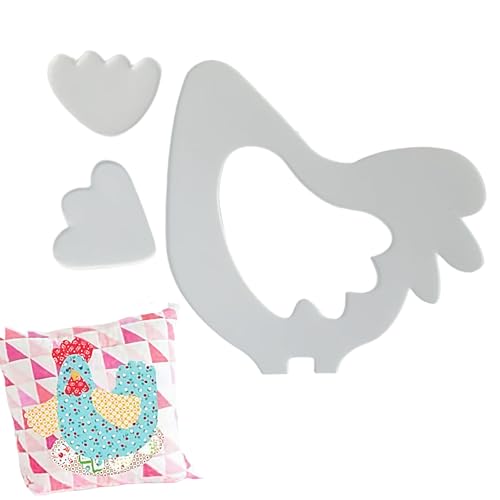 Yulokdwi Akryl Quilt Schablonen, Hühner Quilt Vorlagen, Muster Schablonen Werkzeuge Für Anfänger Frauen Kissen Wanddekoration von Yulokdwi