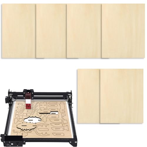 Yulokdwi Holzplatten,Unbehandeltes Holz - 6 Stück für Gravur, CNC-Zuschnitt, Bastelarbeiten, Mini-Hausbau, Architekturmodelle, Malprojekte, Pyrogravur und Hobbyanwendungen Yulokdwi Holzplatten,Unbehandeltes Holz - 6 Stück für Gravur, CNC-Zuschnitt, Bastelarbeiten, Mini-Hausbau, Architekturmodelle, Malprojekte, Pyrogravur und Hobbyanwendungen von Yulokdwi