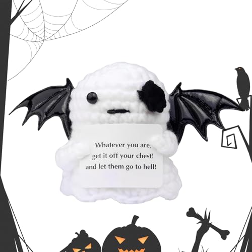 Yulokdwi Positives Häkeln,Strickgeist Puppe Aus Wolle | Handgefertigtes Emotionstoy Für Schule Wohnheim Büro Muttertag Halloween von Yulokdwi