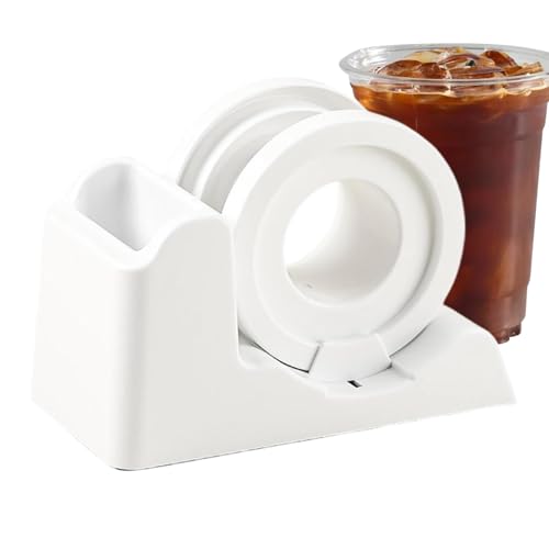 Yulokdwi Sticker Roll Dispenser | Etikettenroller - Zubehör Basisaufkleber Getränkeverschluss Für Milchteebehälter Becher Gewerbliche Nutzung von Yulokdwi