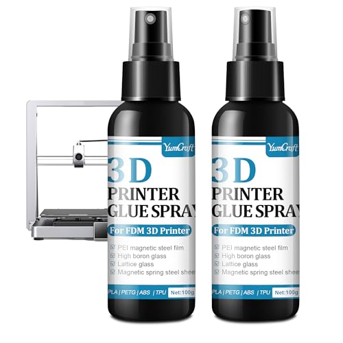 3D Drucker Kleber, 3D Druck Sprühkleber Spray für 3D Scanner, Extra Stark 3D Druck Kleber Verhindert Verformung an Beheizten Druckbetten, 3D Drucker Zubehör für PLA, ABS, PETG, PC, PA, TPU(200ml) von YumCraft