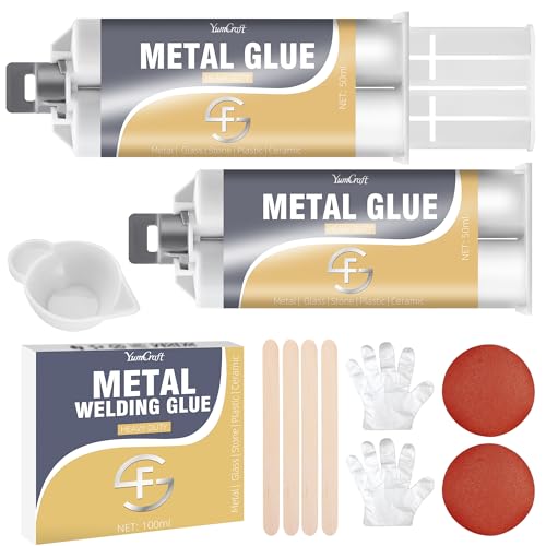 Metallkleber 100ml, 2K Flüssigmetall Kleber, Metall Kleber Extra Stark für Reparieren Metall, Edelstahl, Kunststoff, Holz, Keramik, Wasserfester Hitzebeständiger Epoxidharz Kleber Metallkleber 100ml, 2K Flüssigmetall Kleber, Metall Kleber Extra Stark für Reparieren Metall, Edelstahl, Kunststoff, Holz, Keramik, Wasserfester Hitzebeständiger Epoxidharz Kleber von YumCraft